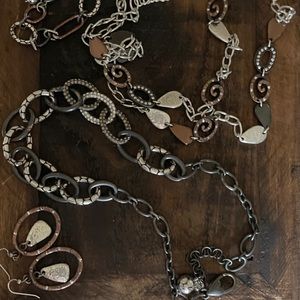 Brighton earring, bracelet, 2 necklace set